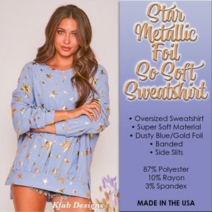 STAR METALLIC FOIL SO SOFT SWEATSHIRT